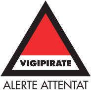 Vigipirate Logo (taken from https://upload.wikimedia.org/wikipedia/fr/8/8c/Vigipirate_Alerte_Attentat_2014.svg on Dec. 7, 2015 and converted to png)