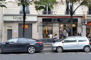 A photo of a store in Paris called "ZZ Top"