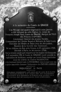 A memorial to Admiral de Grasse. 